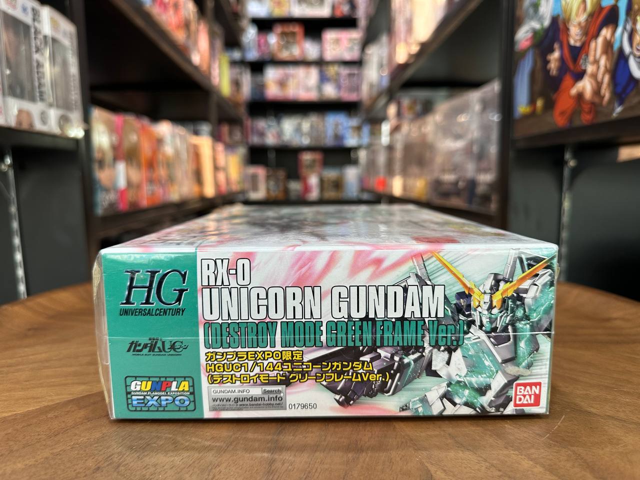 HG UC Gundam UC RX-0 Unicorn Destroy Green 1/144 model Gunpla Expo P-Bandai